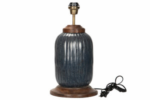 Janja Lampfot i metall, blå, 46 cm