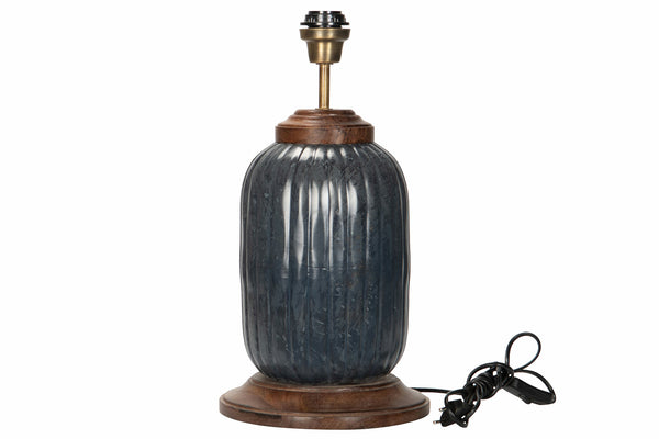 Janja Lampfot i metall, blå, 46 cm