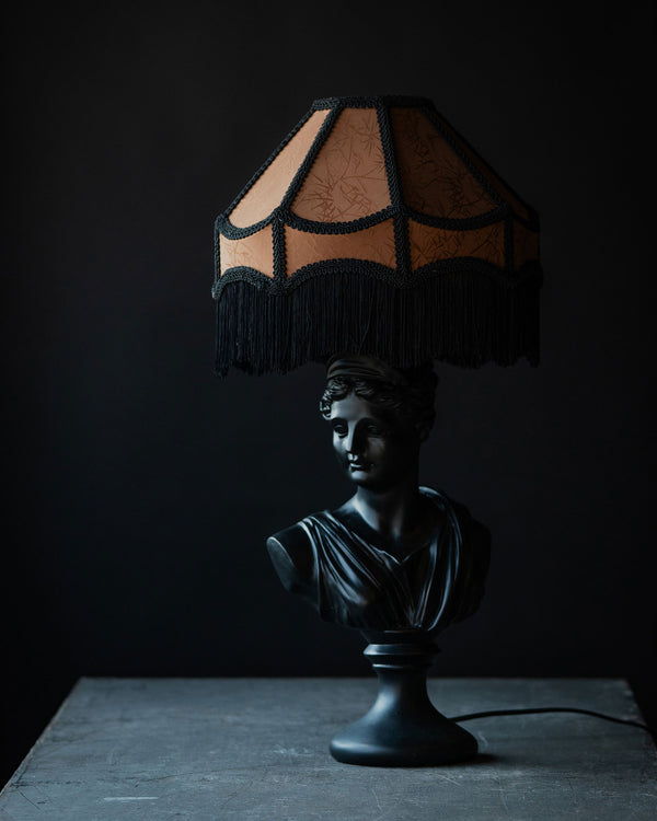 Lampfot byst, svart, 50 cm