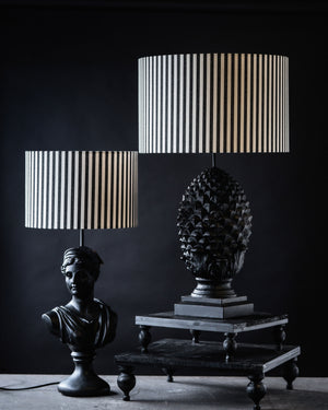 Lampfot med kotte, svart, 52 cm