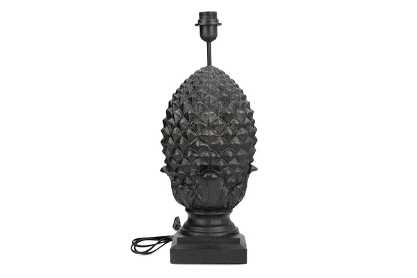 Lampfot med kotte, svart, 52 cm