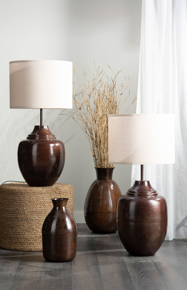 Charm Lampfot i metall, brun, 72 cm