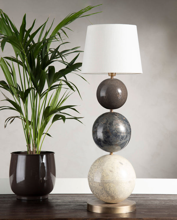 Multi Stone Lampfot i metall, grå H78 cm