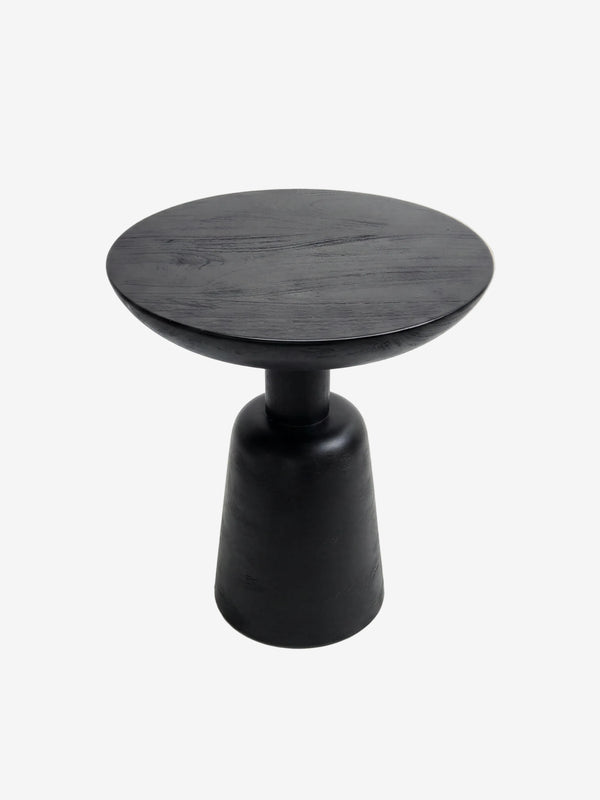 Nysa Wooden Side Table, Svart