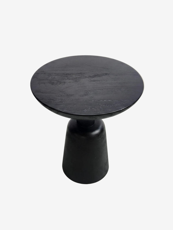 Nysa Wooden Side Table, Svart