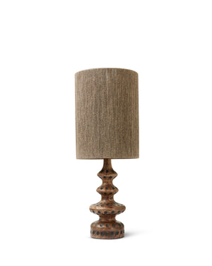 Aelia bordslampa i trä och linne, brun 76 cm