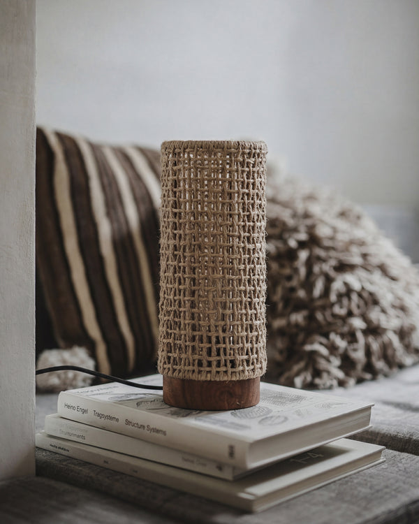 Auri bordslampa i trä, beige 32 cm
