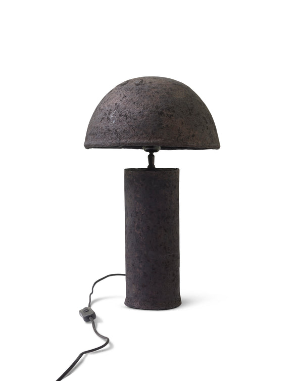 Deva bordslampa i papier-maché, svart 48 cm