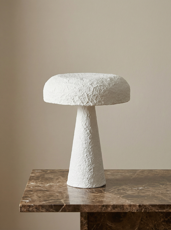 Luma bordslampa i papier-maché, vit 50 cm