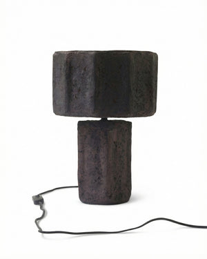 Lior bordslampa i papier-maché, svart 38 cm