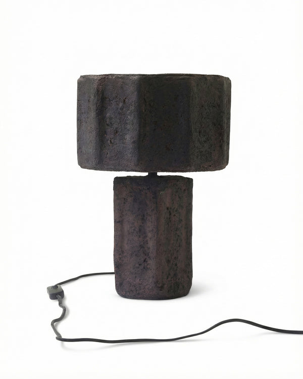 Lior bordslampa i papier-maché, svart 38 cm