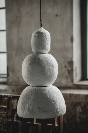 Liora taklampa i papier-maché, vit 40 cm