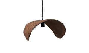 Disque taklampa i papier-maché, brun 70 cm