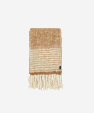 Almond Mohair pläd i ullblandning, beige 130 × 170 cm