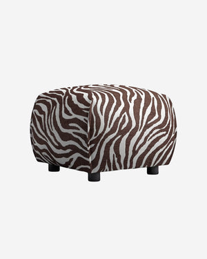 Le Petite Sittpuff Zebra, Brun / Vit