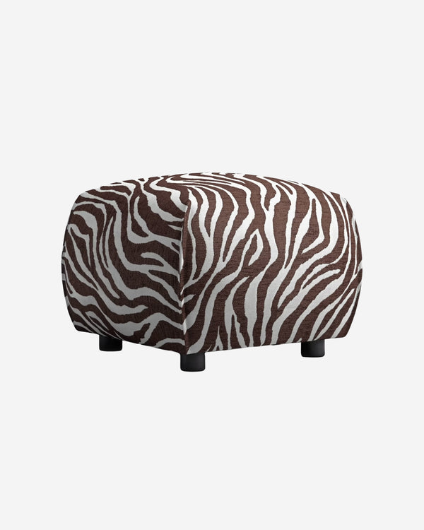 Le Petite Sittpuff Zebra, Brun / Vit