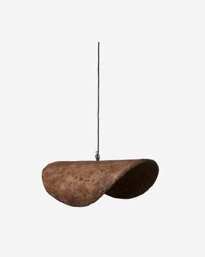 Disque taklampa i papier-maché, brun 70 cm
