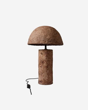 Deva bordslampa i papier-maché, brun 48 cm