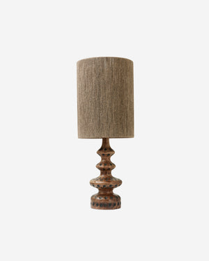 Aelia bordslampa i trä och linne, brun 76 cm