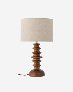 Elinora Bordslampa i mangoträ, brun, 52 cm