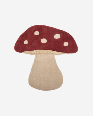 Mushroom Ullmatta, röd, 85 × 90 cm