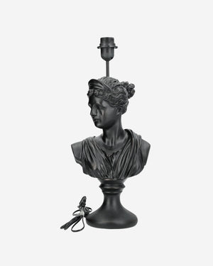 Lampfot byst, svart, 50 cm