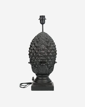 Lampfot med kotte, svart, 52 cm