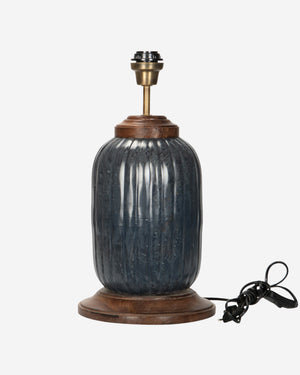 Janja Lampfot i metall, blå, 46 cm
