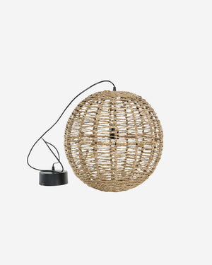 Taklampa rund i flätad jute, beige Ø40 cm
