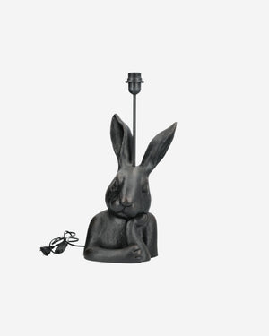 Lampfot med kanin, svart H54 cm