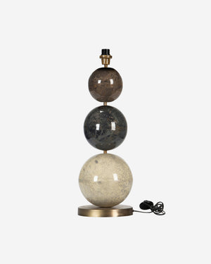 Multi Stone Lampfot i metall, grå H78 cm