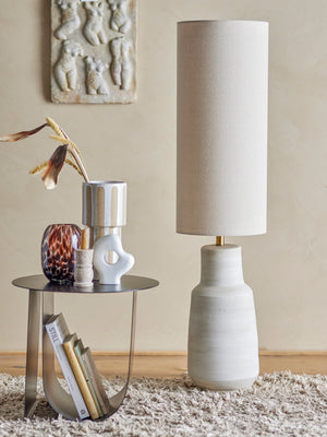 Linetta Golvlampa i stengods, vit, 113 cm