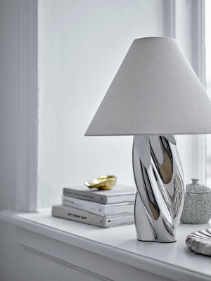 Silva Bordslampa i stengods, silverfärgad, 49 cm