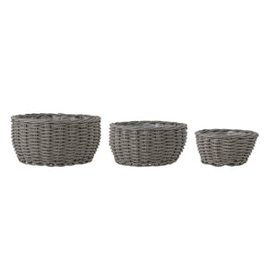 Fioria Krukor, 3-pack i Polyrotting Grå