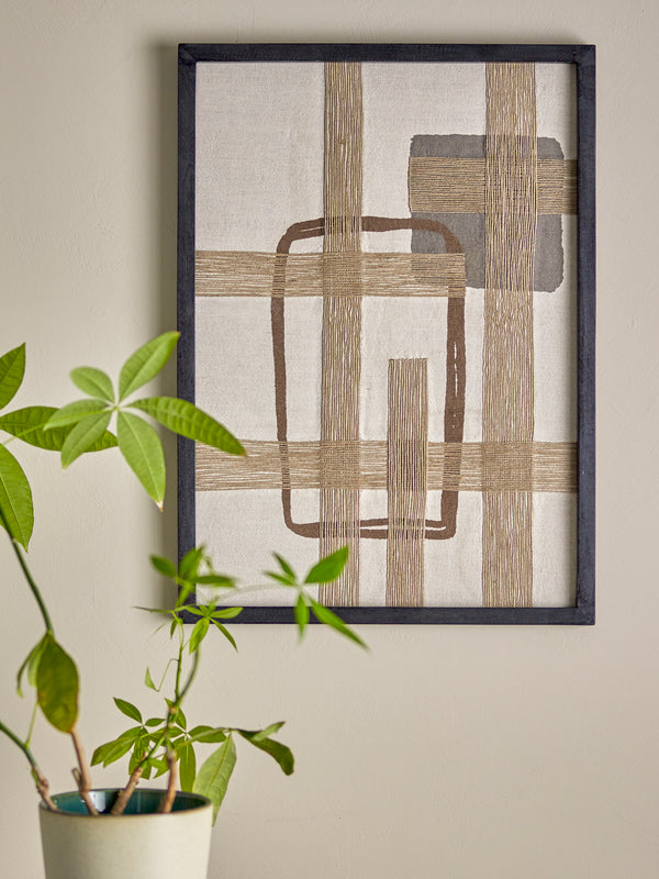 Bie Väggdekoration i bomull, brun, 50 × 70 cm