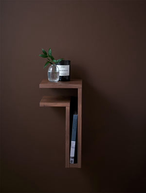F-Shelf Vägghylla Vänster, Valnöt