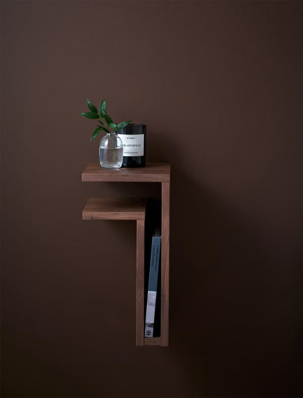F-Shelf Vägghylla Vänster, Valnöt