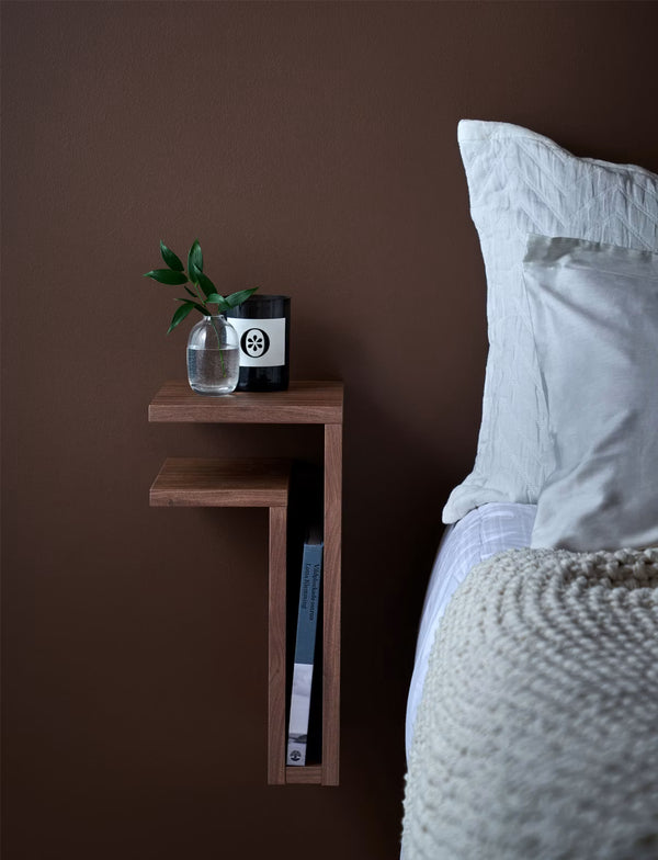 F-Shelf Vägghylla Vänster, Valnöt