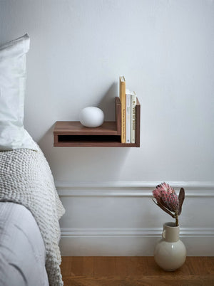 F-Shelf Vägghylla Vänster, Valnöt