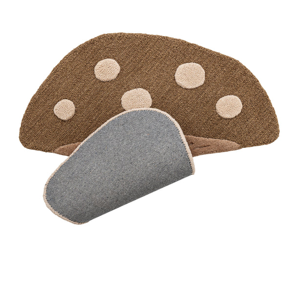Mushroom Ullmatta, brun, 85 × 90 cm