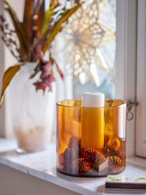 Kahlah Ljusstake i Återvunnet glas Brun – bild 3