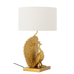 Peacock Bordslampa, guldfärgad, 58,5 cm