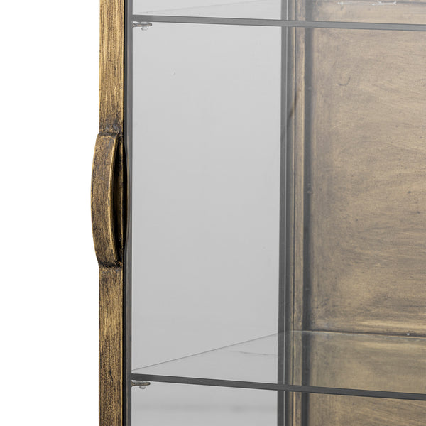 Saone Skåp i Härdat glas Mässing – bild 2