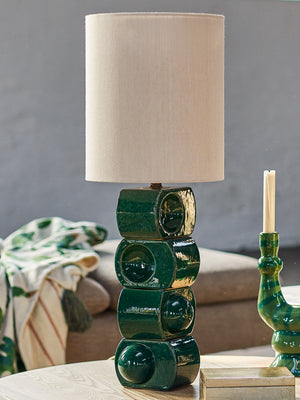 Brady Bordslampa i stengods, grön, 68 cm
