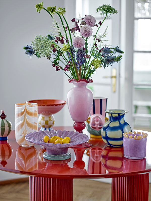 Frills Vas i Glas Rosa – bild 3